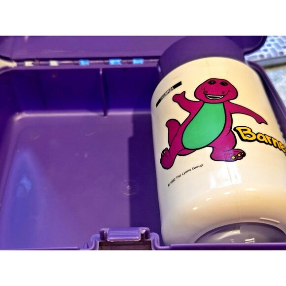 Barney Baby Bop Lunch Box with Thermos 1992 Thermos Brand School Days PreK Kids - Picture 5 of 8